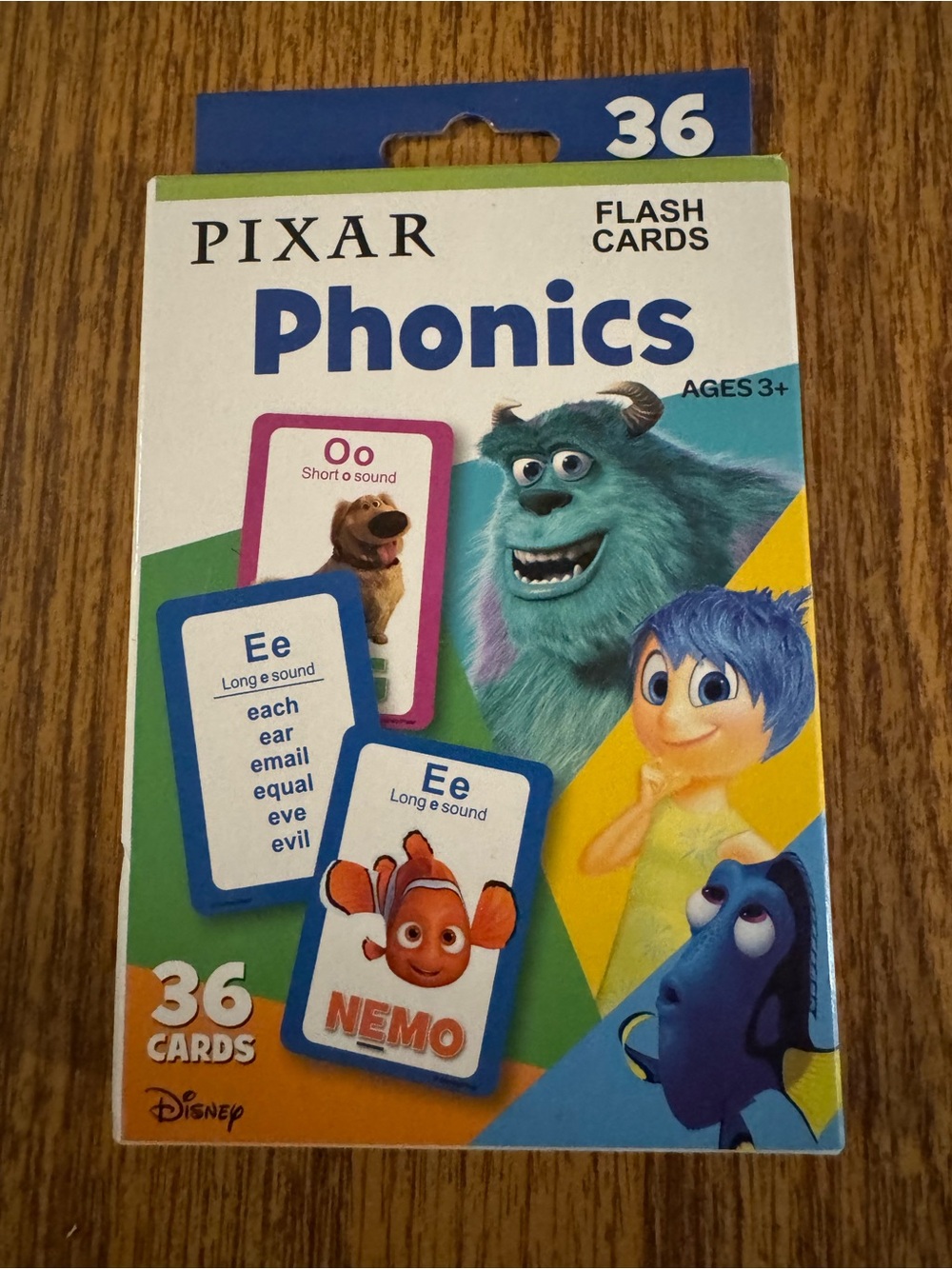 Pixar Phonics Flash Cards - 36 Cards